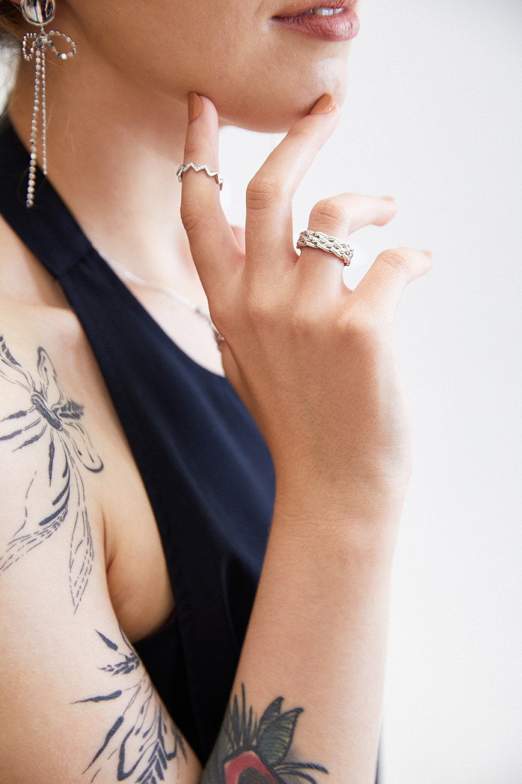 Wavelet Braid Open Ring (Adjustable) Fashion Jewelry