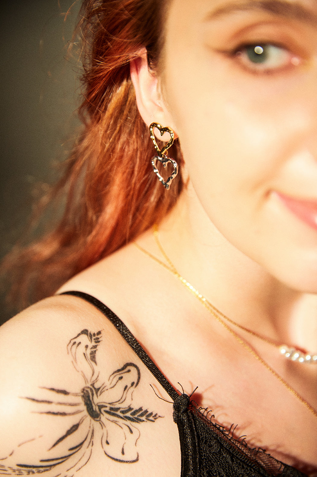 Love Letter Earrings Heart Shape Costume Jewelry