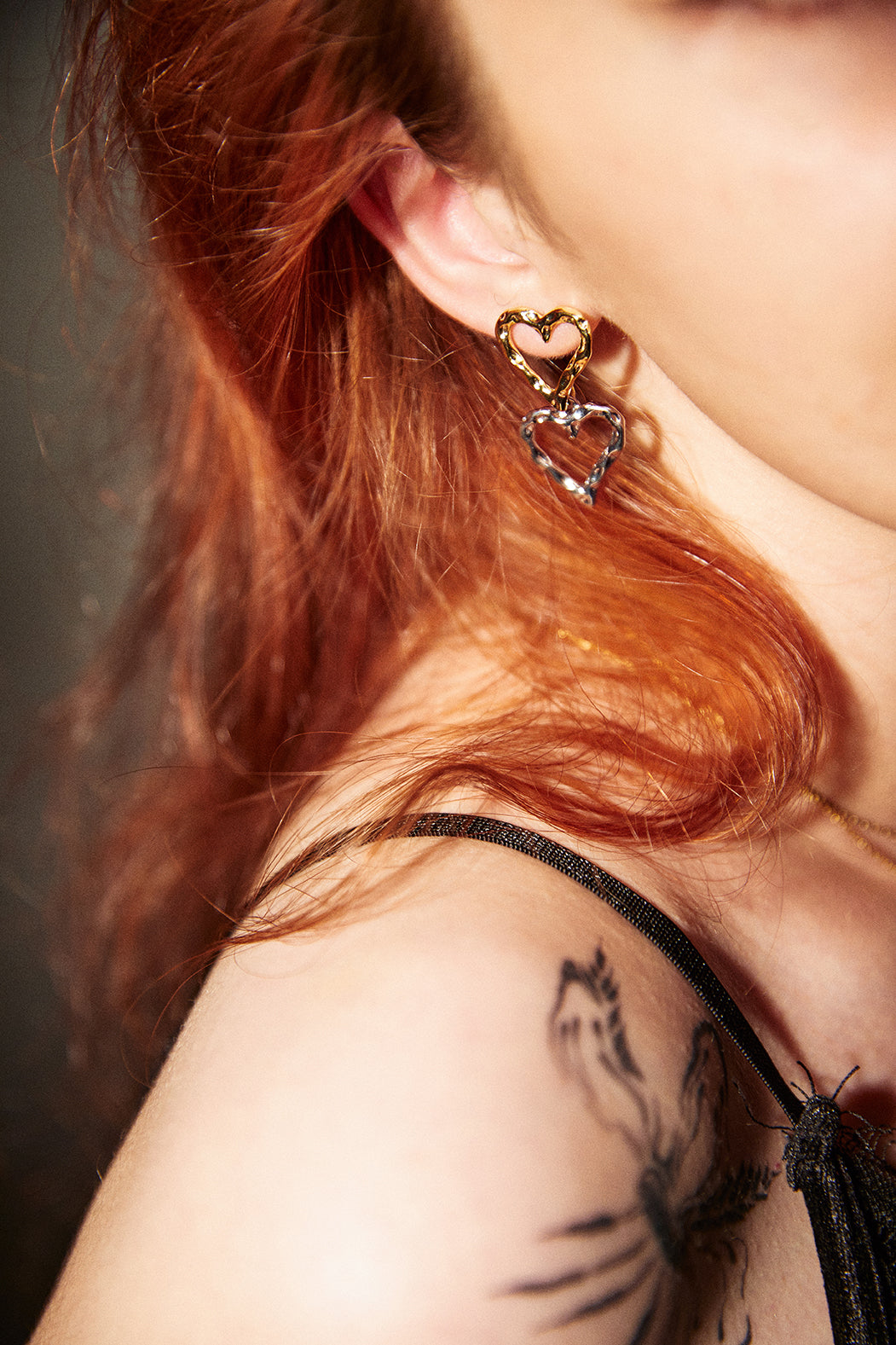 Love Letter Earrings Heart Shape Costume Jewelry
