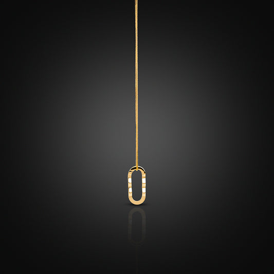 Yellow Gold 18K Open-Ended Charm - Wave Design