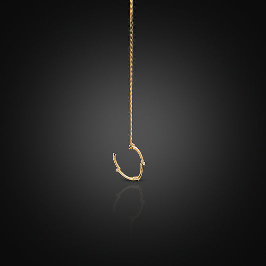 Yellow Gold 18K Open-Ended Diamond Charm