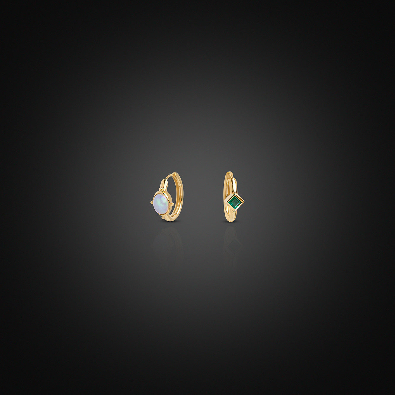 Yellow Gold 18K Open-Back Earrings