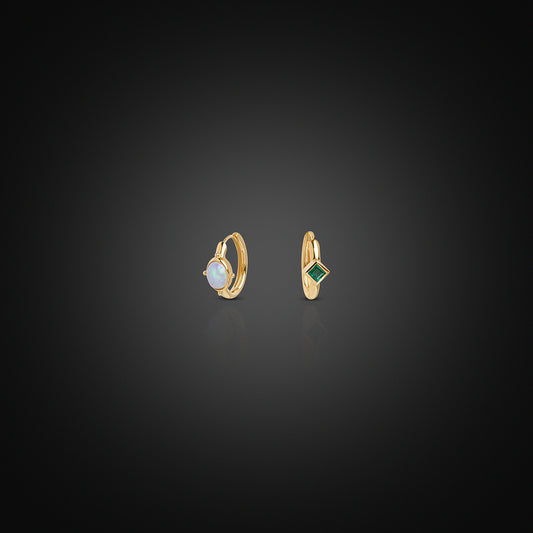 Yellow Gold 18K Open-Back Earrings