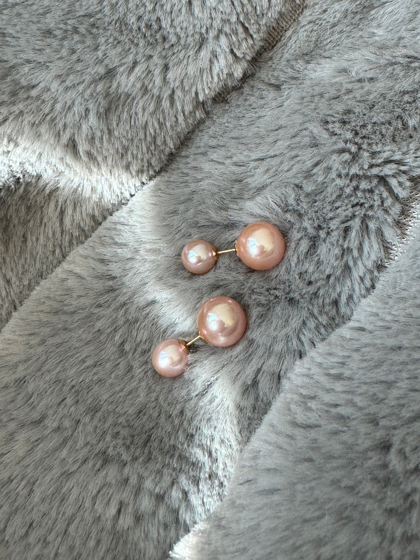 Freshwater Pearl Double Stud Earrings