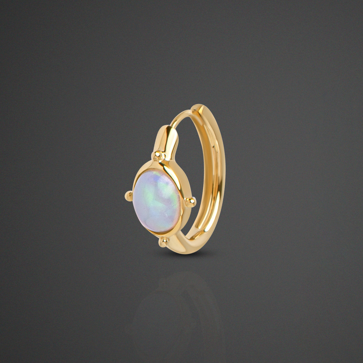Yellow Gold 18K Open-Back Earrings