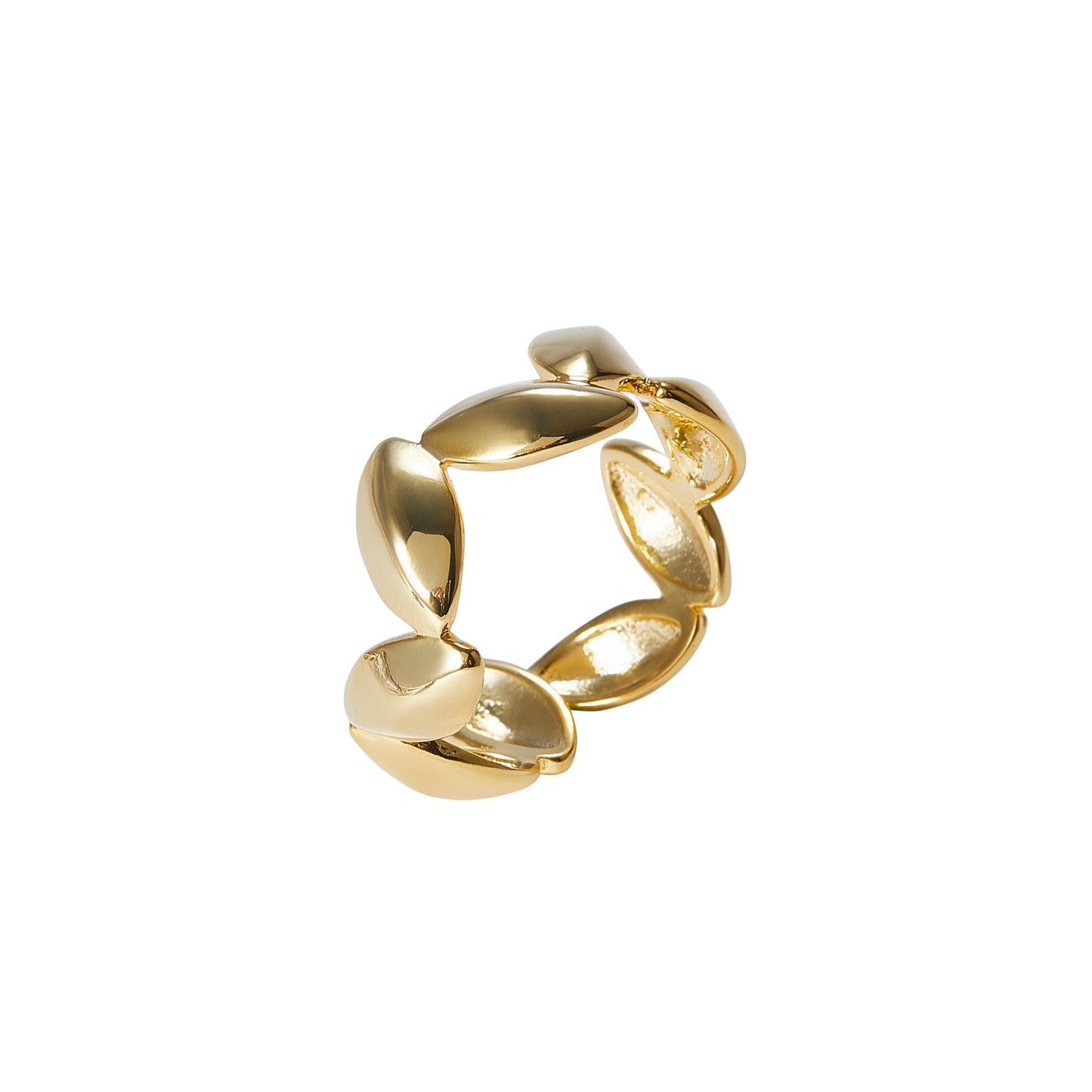 Leafy Chic Open Ring Adjustable In Size Fashion Jewelry