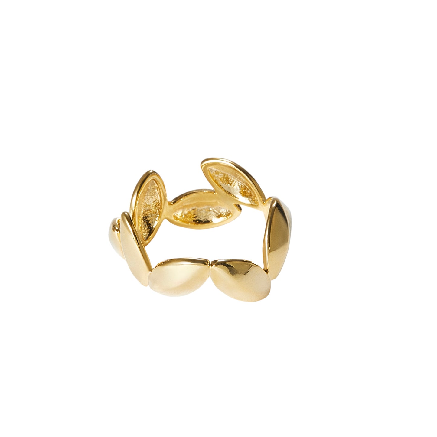 Leafy Chic Open Ring Adjustable In Size Fashion Jewelry