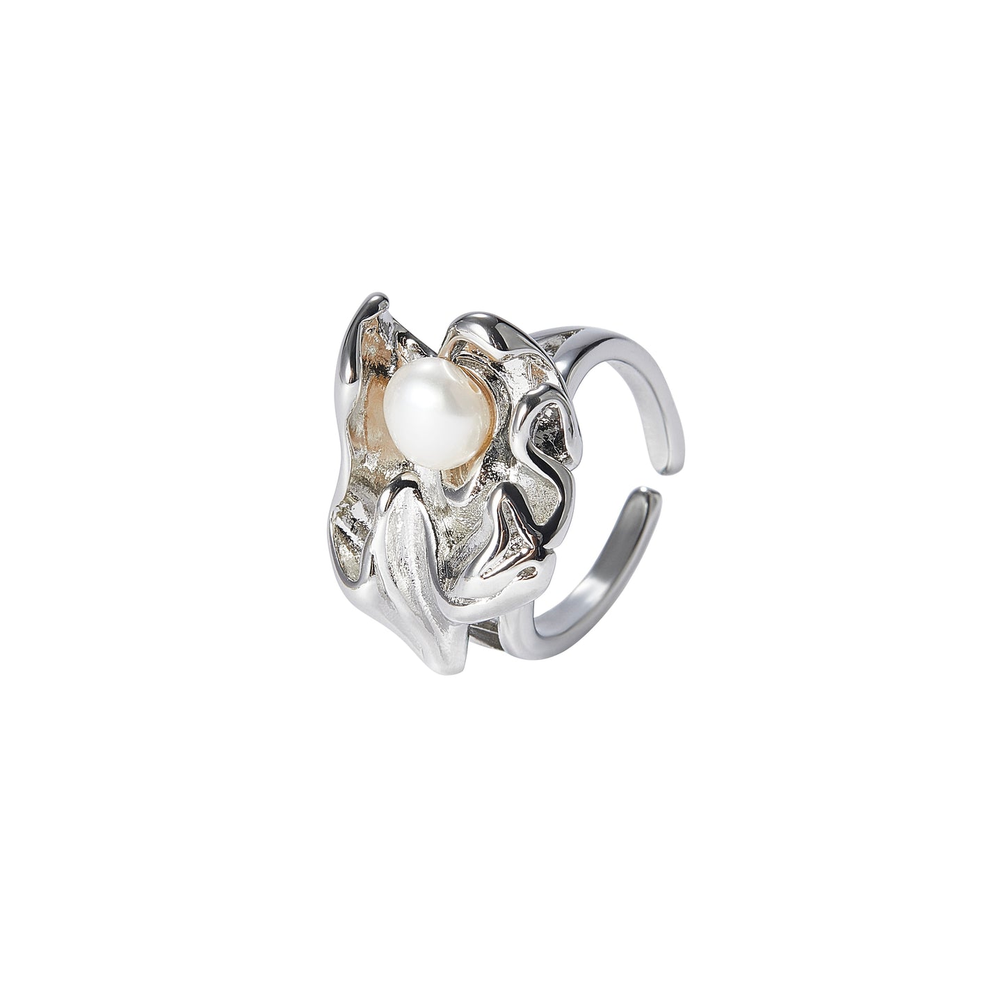 Ripple Ring Open Design Costume Jewelry
