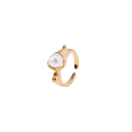 Pearl Panache Open Ring Adjustable In Size Fashion Jewelry