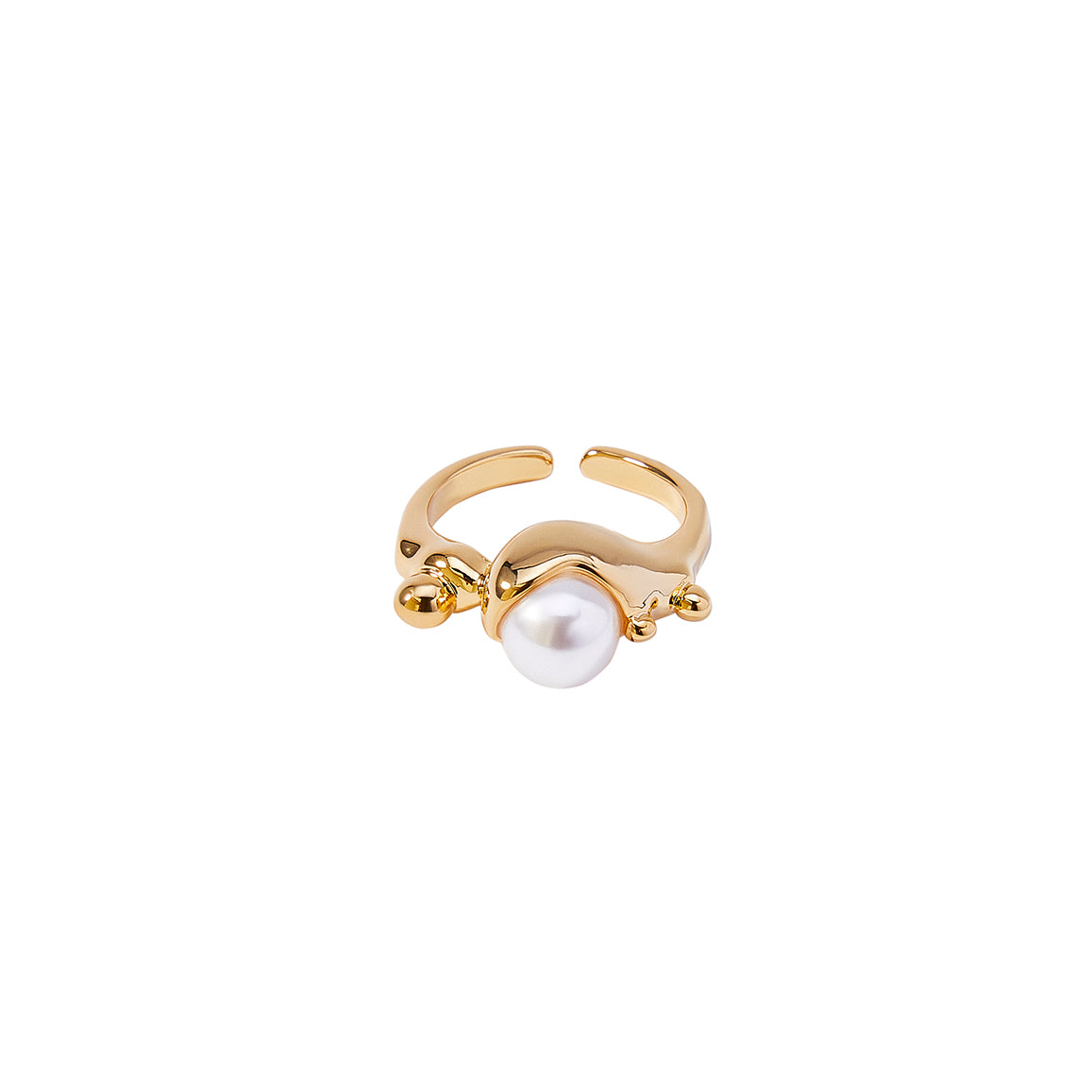 Pearl Panache Open Ring Adjustable In Size Fashion Jewelry