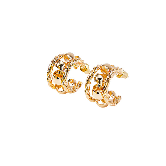 Twinkle and Twirl Earrings Costume Jewelry 18k Gold Plated