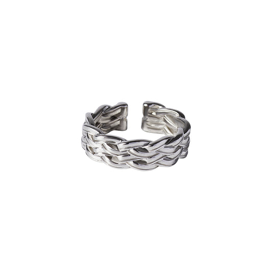 Wavelet Braid Open Ring (Adjustable) Fashion Jewelry