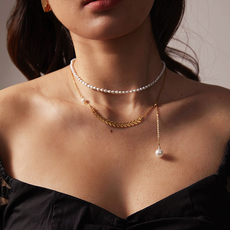 fresh water pearl choker necklace