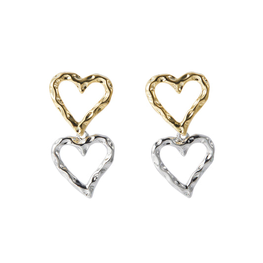 Love Letter Earrings Heart Shape Costume Jewelry